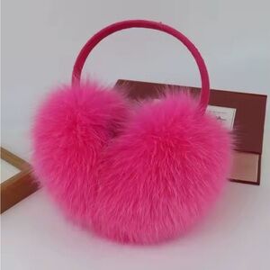 New Winter Real Fox Fur Earmuffs for Women Natural Fox Fur Scarves Dual use Genu